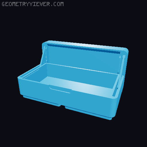 Gridfinity Linkage Lid Box (Print in Place) 3D model thumbnail