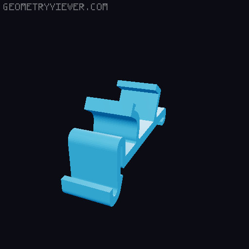 WAGO 221-4xx/6xx DIN Mount 3D model thumbnail