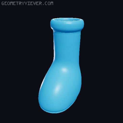 Mini Big Red Boots 3D model thumbnail