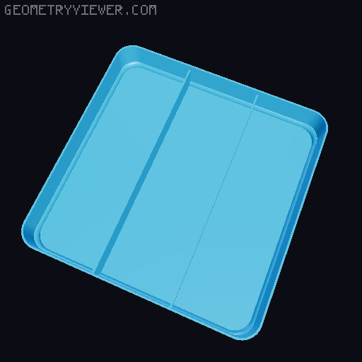 Lego Sorting Trays with divider 3D model thumbnail