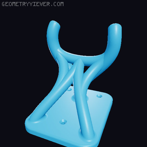 Guitar wall mount 3D model thumbnail
