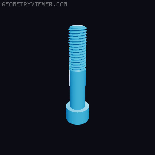 Hundreds of Metric Allen Screws with Cylindrical Head M2 up to M64 3D model thumbnail