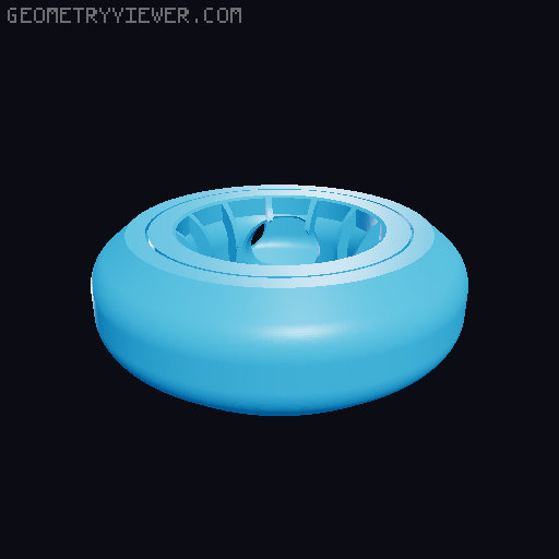 Next Gen Headset Cable Winder / Organizer (Print-in-Place, Multiple Sizes) 3D model thumbnail