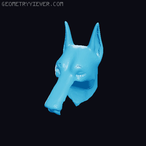 Urban doberman 3D model thumbnail