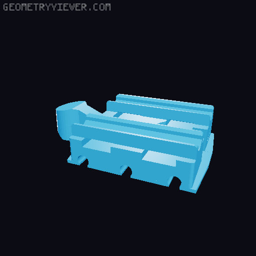 Wooden railway bridge system for Fischertechnik 3D model thumbnail