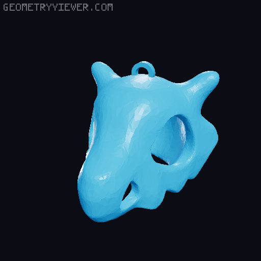 Cubone Pokemon Skull Keychain (Remix) 3D model thumbnail