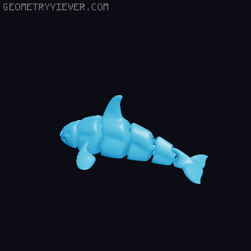 Articulated Orca (singlecolor and multicolor) 3D model thumbnail