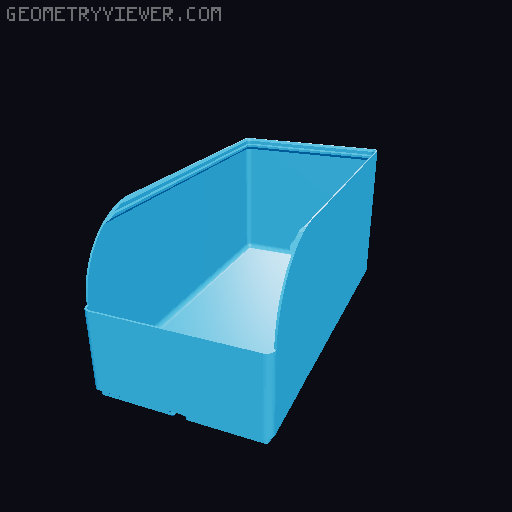 Gridfinity rouded bins collection all sizes 3D model thumbnail