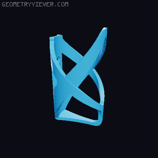 ASA Bottle Cage (OpenSCAD model) 3D model thumbnail