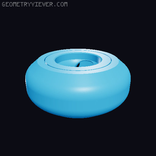 Next Gen Headset Cable Winder / Organizer (Print-in-Place, Multiple Sizes) 3D model thumbnail