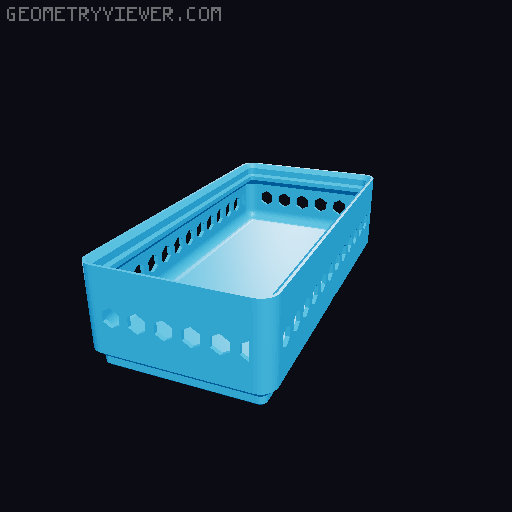 Gridfinity Hex Bins all sizes 3D model thumbnail