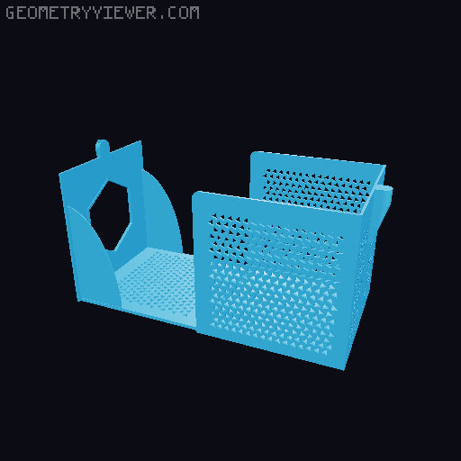 Print-in-place tissue box with magnetic lock 3D model thumbnail