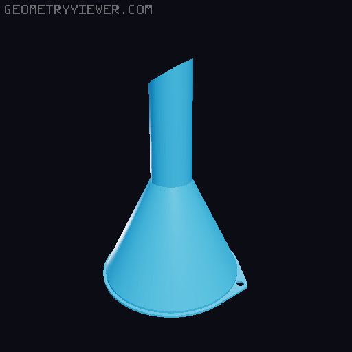 Funnels. Various sizes 25mm to 200mm 3D model thumbnail