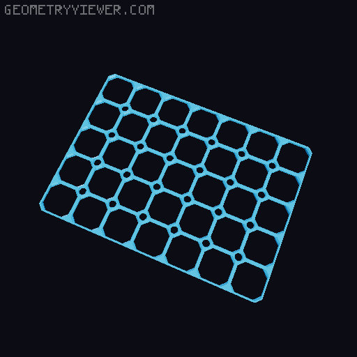 openGrid with Multiboard-compatible screw holes 3D model thumbnail