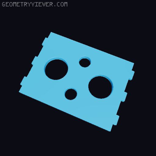 DDD Printable Wall Control System 3D model thumbnail