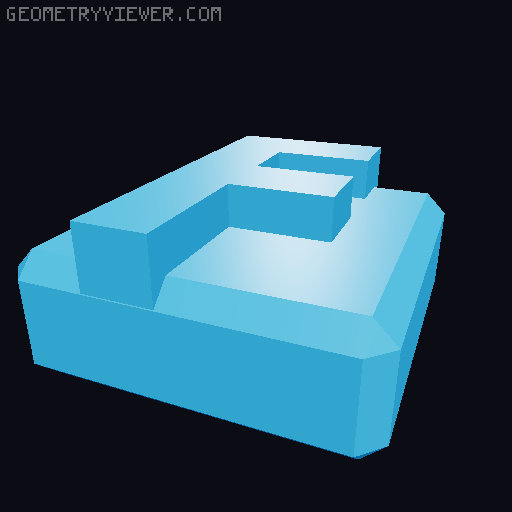 PrintABlok:WritersBloks interlocking letter blocks 3D model thumbnail