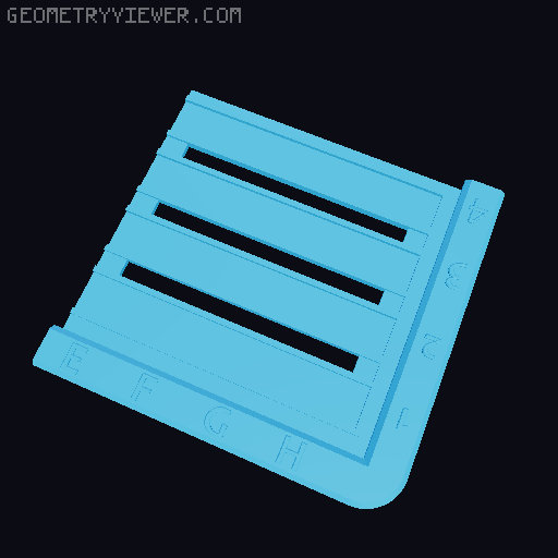 Frame for Magnetic Tape Use with the Magnetic Chessboard 3D model thumbnail