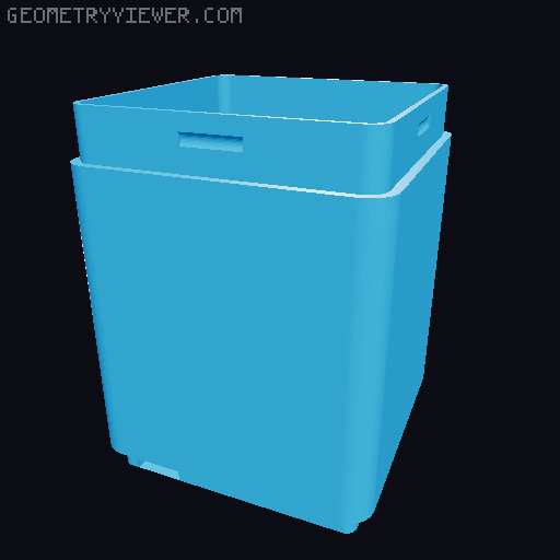 Gridfinity Bin with Gridfinity Cap (parametric) 3D model thumbnail