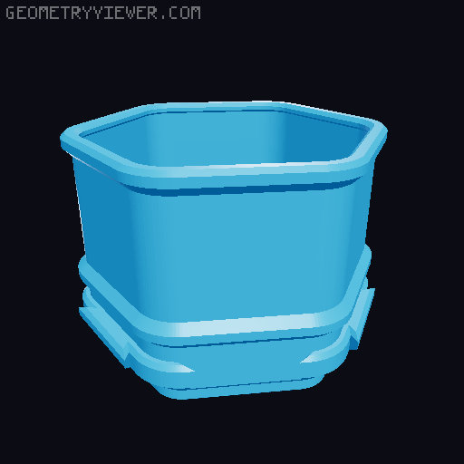 Interlocking Sorting Cups (Hex Shape) - Version 2 3D model thumbnail