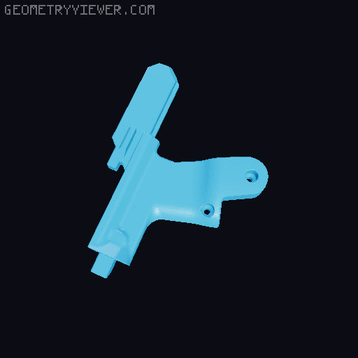 Metric version of the grip Lynx grip panel for breacher 3D model thumbnail