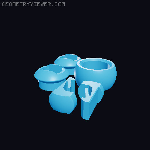 FPBB - Fully Printable Ball Bearing 3D model thumbnail
