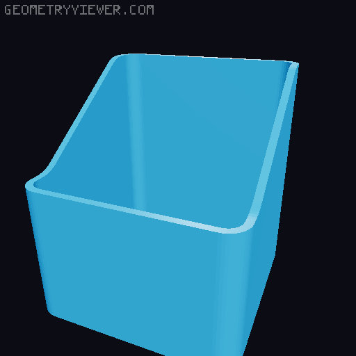 Bin for Ikea skadis - 564 models - hooks need support 3D model thumbnail