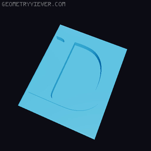 Customizable Name Plate 3D model thumbnail