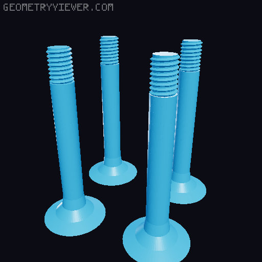 OHC V60 Ultramax Engine 3D model thumbnail