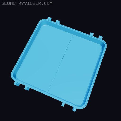 .40 Caliber Ammo Box 3D model thumbnail