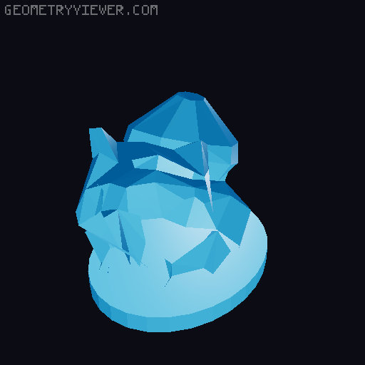Low Poly Pokemon With Base 3D model thumbnail