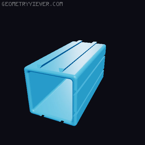 Modular Small Parts Drawers 3D model thumbnail