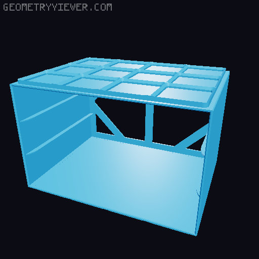 Gridfinity Drawer Chest Remix 3D model thumbnail