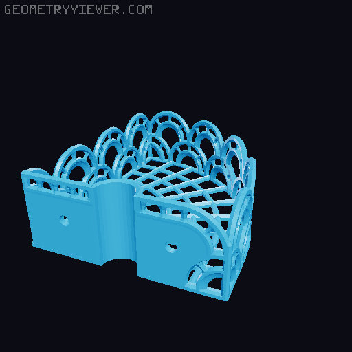Decorative shower shelf 3D model thumbnail