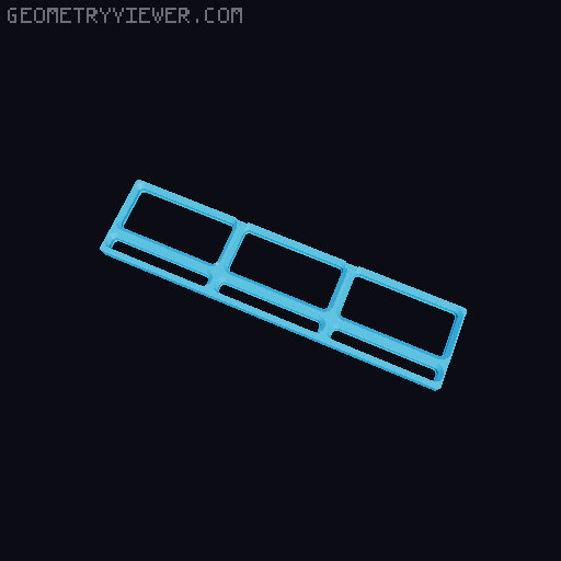 Gridfinity Clip Base - Half Grid Spacers 3D model thumbnail