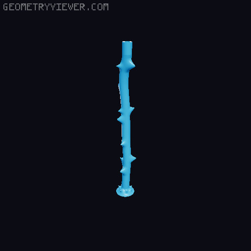 Rose with Stem 2 3D model thumbnail