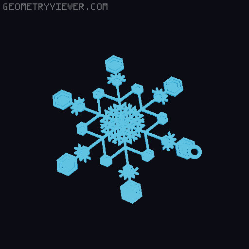 Ready to Print Snowflakes 3D model thumbnail