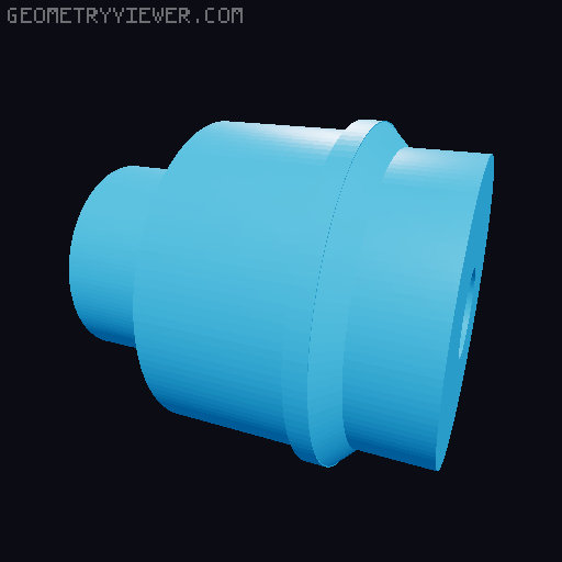 PC-Blend Prusa Pulley with Ball Bearing 3D model thumbnail
