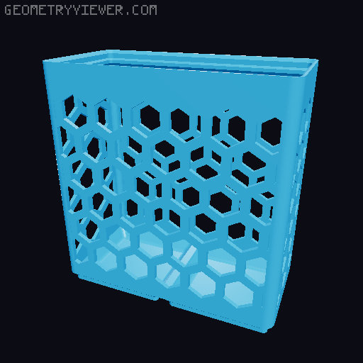 Gridfinity Hex Bins Light all sizes 3D model thumbnail