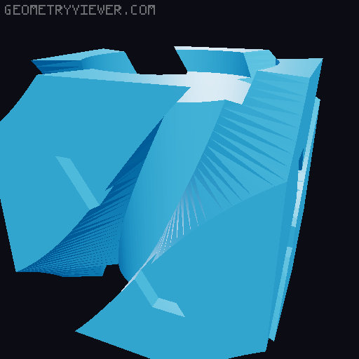 Twisted Dual Color XYZ Calibration Cube 3D model thumbnail