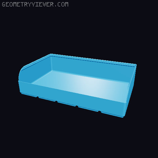 Gridfinity rouded bins collection all sizes 3D model thumbnail
