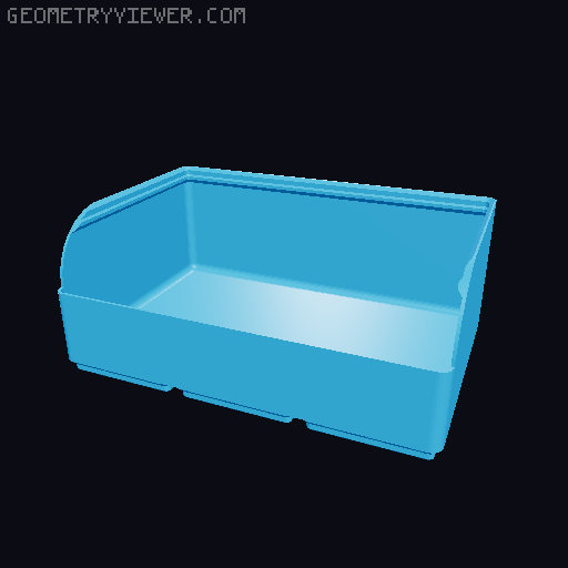 Gridfinity rouded bins collection all sizes 3D model thumbnail
