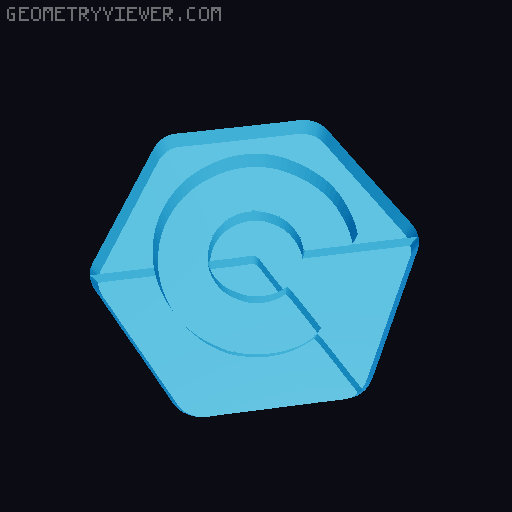 C Programming Language logo 3D model thumbnail