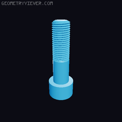 Hundreds of Metric Allen Screws with Cylindrical Head M2 up to M64 3D model thumbnail