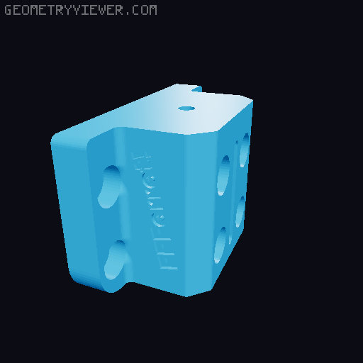 Core XZ motormount with knob tensioner v2 3D model thumbnail