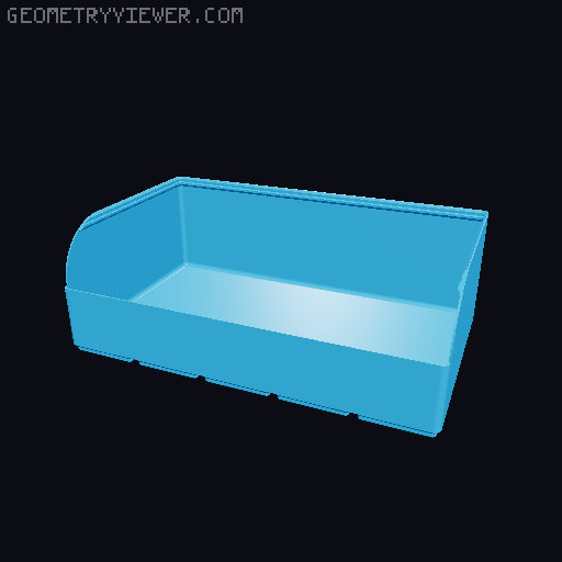 Gridfinity rouded bins collection all sizes 3D model thumbnail