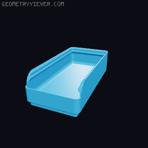 Gridfinity rouded bins collection all sizes 3D model thumbnail