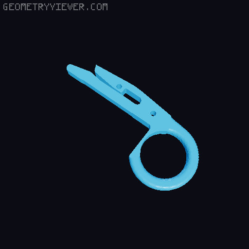 stiffer OBERTECH CARAMBIT folding utility knife 3D model thumbnail
