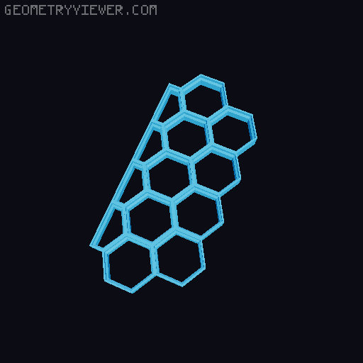 Honeycomb wall standard rectangular border 3D model thumbnail