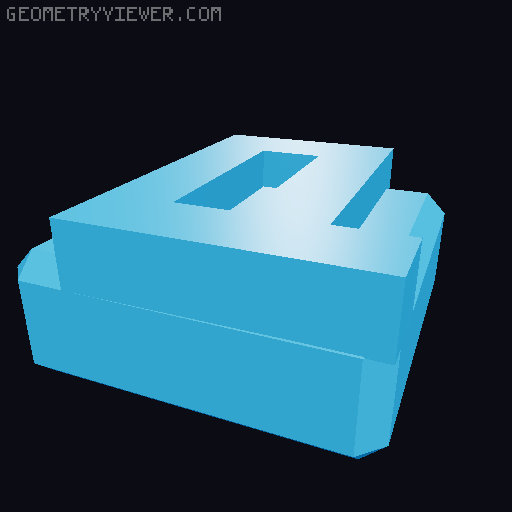 PrintABlok:WritersBloks interlocking letter blocks 3D model thumbnail