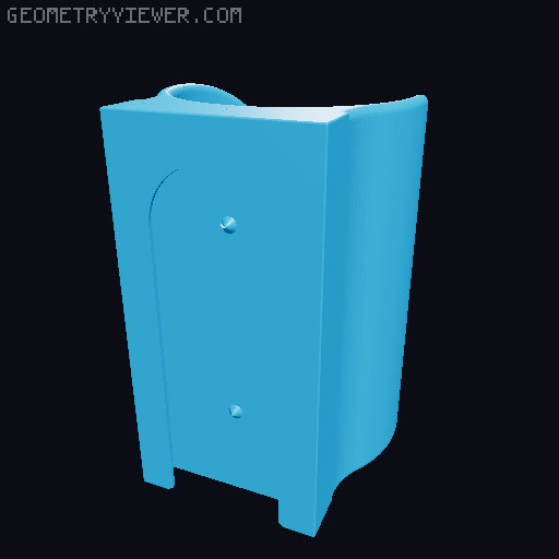 Multiboard bottle holders with open bottom in various sizes 3D model thumbnail